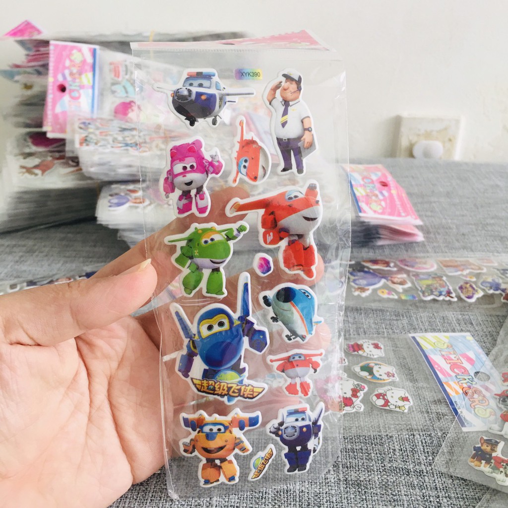 Sticker Dán Hoạ Tiết Hoạt Hình 3D Xinh Xắn Cho Bé - Đồ chơi cho bé - Selenshop