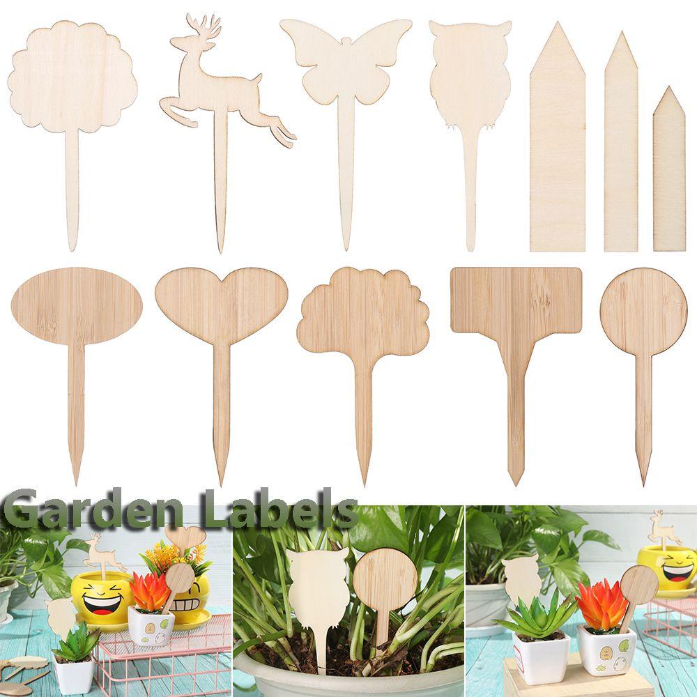 10 / 20 Tag Gỗ Thân Thiện Với Môi Trường Đánh Dấu Cây Trồng
