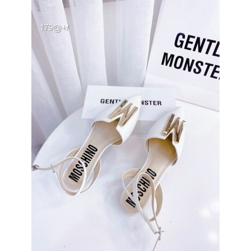 giày búp bê mũi nhọn quai hậu khóa M - sofia shoes