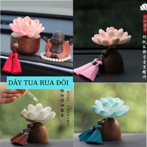 Dây Tua Rua Trang Trí Tượng Phật DIY Trên Xe Hơi - Phụ Kiện Trang Trí Xe Ô Tô , Decor Trụ Gỗ Sen