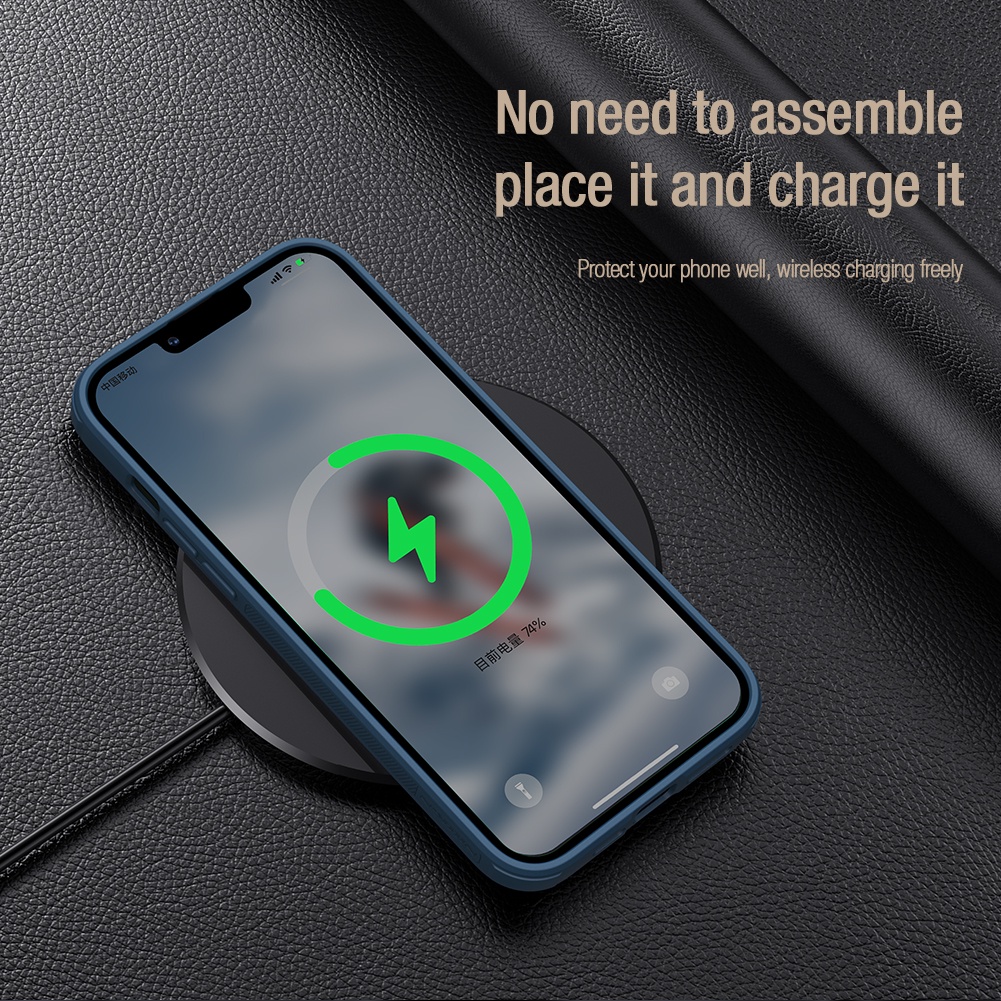 Ốp Điện Thoại Nillkin Bằng Da Chống Sốc Có Nắp Trượt Bảo Vệ Camera Cho iPhone 14 Pro Max