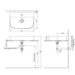 Chậu Rửa Lavabo Inax AL-632V Đặt Bàn AquaCeramic( chưa bao gồm nút chặn sứ)