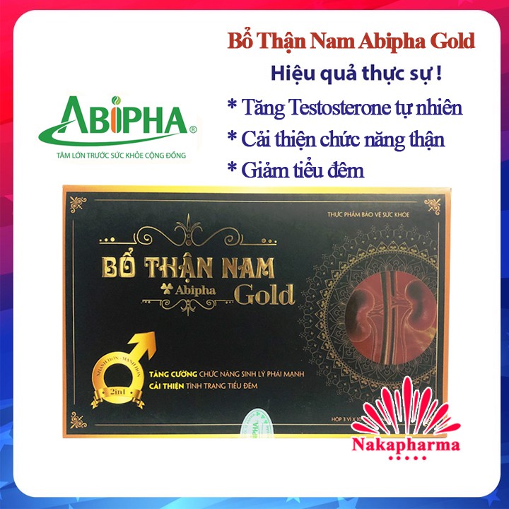 Bổ thận nam Abipha Gold | Tăng cường sức khỏe nam giới, khỏe thận, giảm tiểu đêm