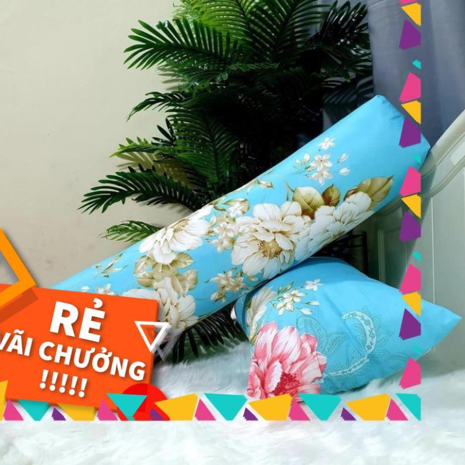 D Sale vỏ gối ôm poly cotton size người lớn kích thước 35x105cm mẫu ngẫu nhiên .