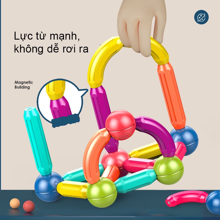 Đồ Chơi Xếp Hình BeThongMinh Ghép Hình 3D Khối Nam Châm Từ Tính Cho Bé Sáng Tạo Và Phát Triển Tư Duy