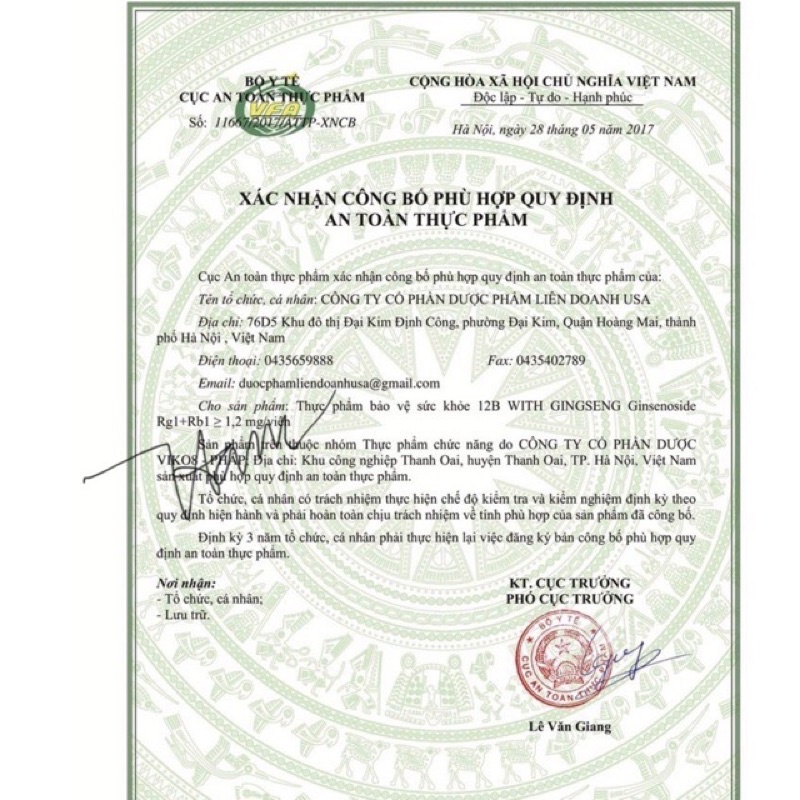 Viên bồi bổ sức khoẻ 12B With Ginseng