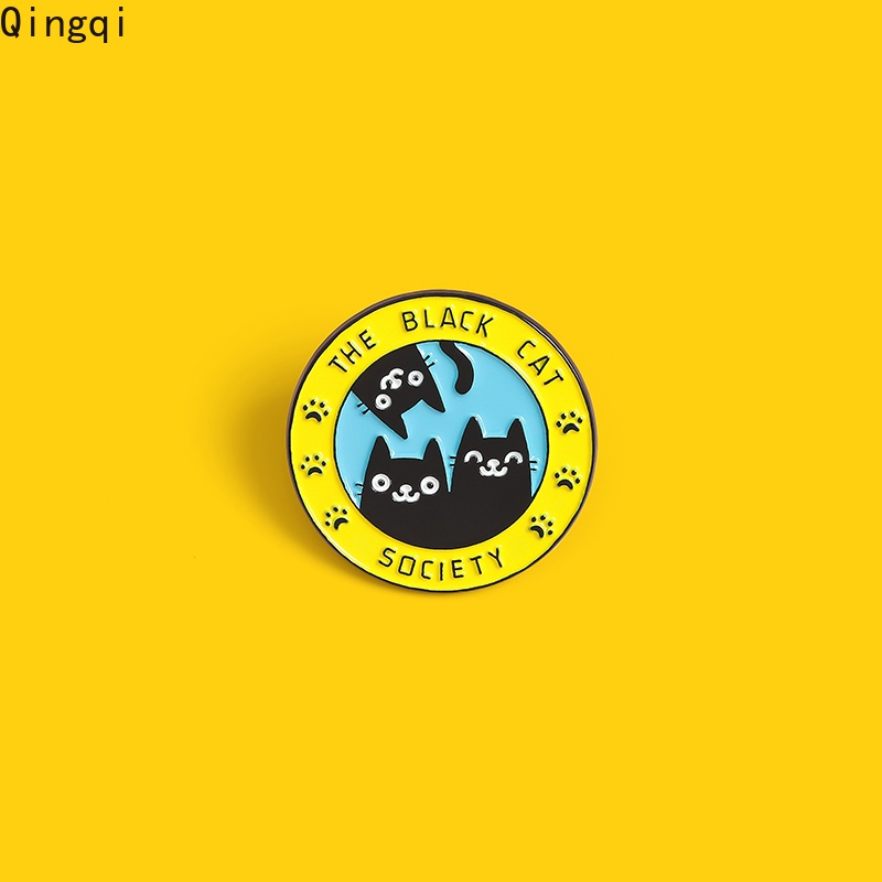 Ghim cài áo Miss Zoe hình chú mèo đen hoạt hình vui nhộn ngộ nghĩnh đáng yêu