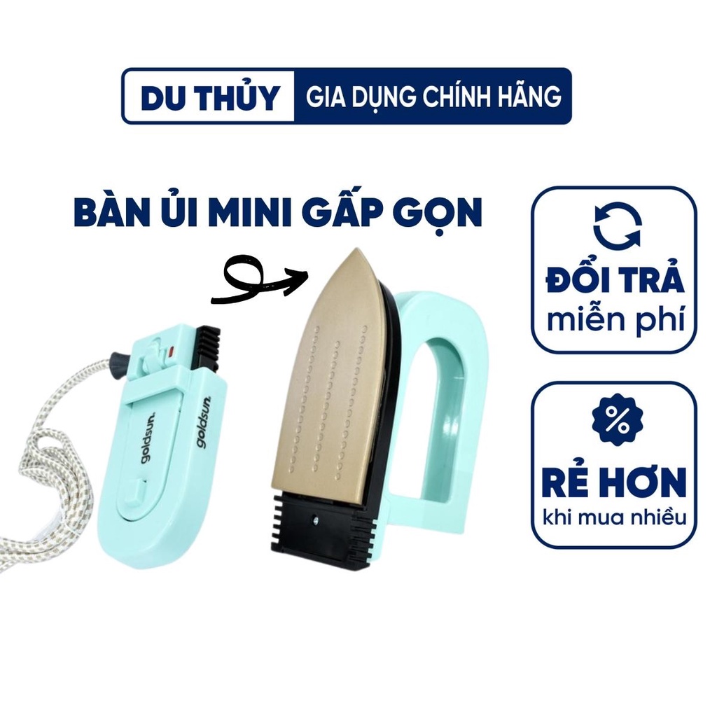 Bàn ủi du lịch, bàn ủi mini gấp gọn siêu nhỏ thuận tiện mang đi làm, du lịch, công tác của gia dụng du thủy