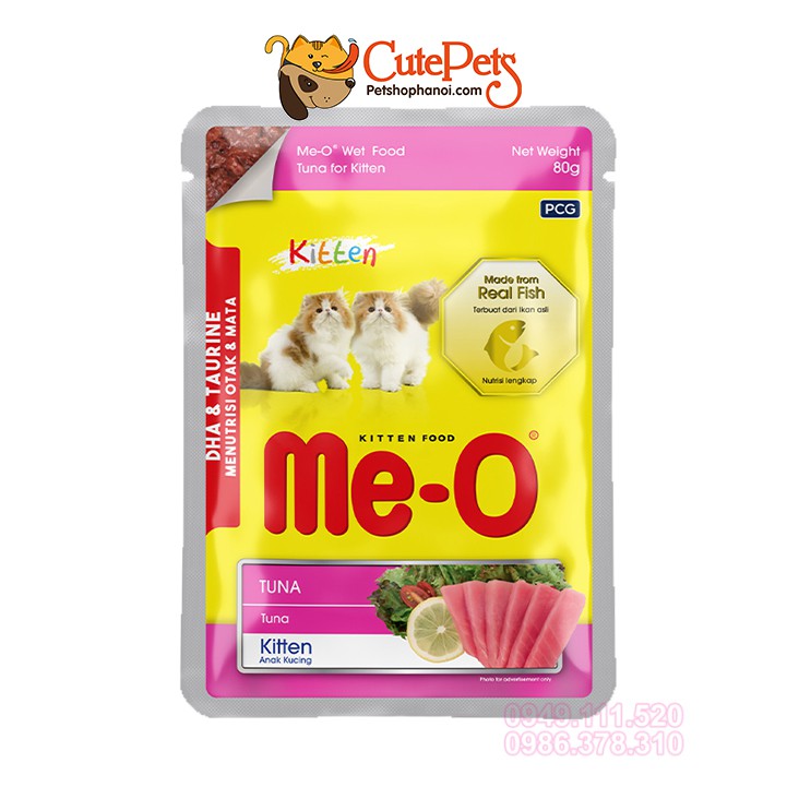 Pate mèo Me-O Gói 80g Thức ăn ướt cho mèo - CutePets