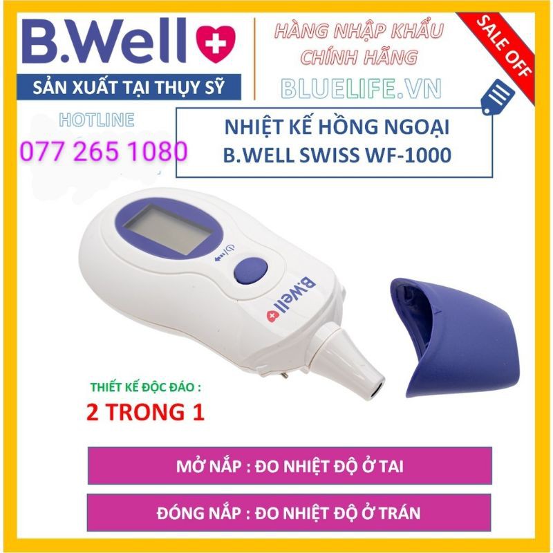 Hàng Thụy Sỹ- Nhiệt kế hồng ngoại B.WELL SWISS WF-1000