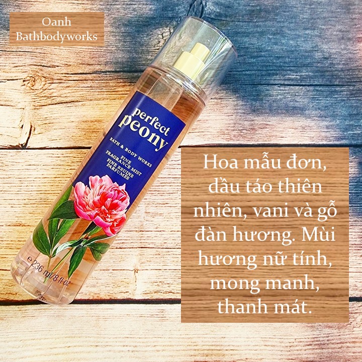 Bộ sản phẩm Perfect Peony/Rose Water &amp; Ivy/Saltwater Breeze/Hello Beautiful - BBW