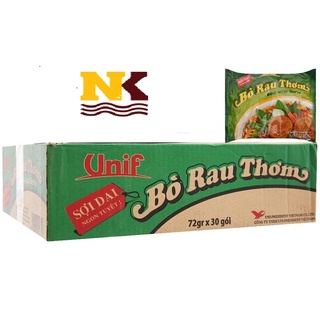 Mì Unif bò rau thơm gói 72g x 30 gói