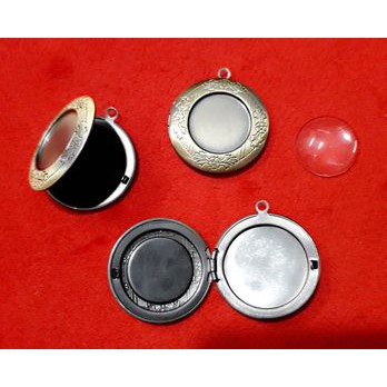 Mặt ảnh Locket : sỉ 2 cái = 28k + kèm mặt thủy tinh [ in dán hình 3 ảnh ]
