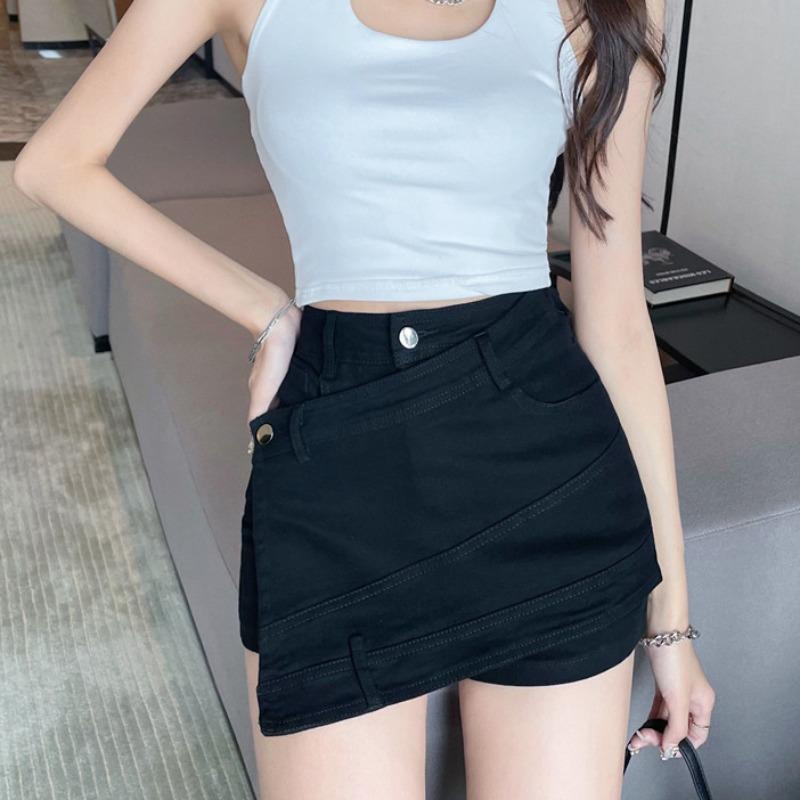 Chân váy jeans, chân váy nữ đắp chéo chất jeans cao cấp size S M L SKUCV-07A  1990clother