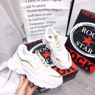Giày thể thao sneaker pha màu độn đế