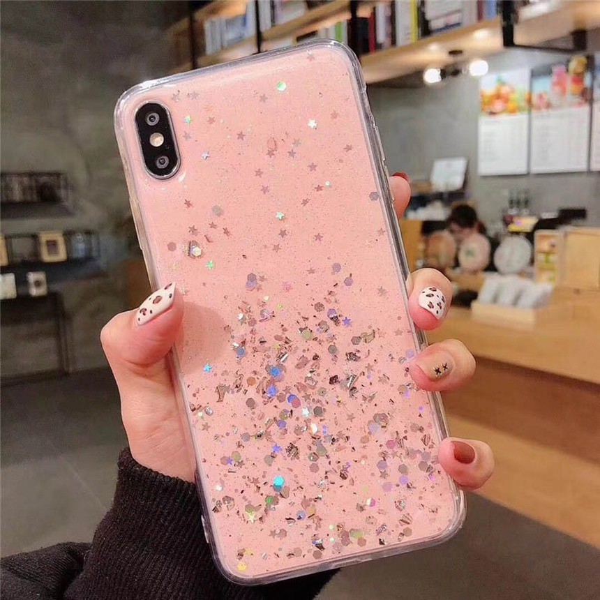 Ốp Điện Thoại Tpu Dẻo Trong Suốt Họa Tiết Sao Băng Lấp Lánh Cho Iphone Se 2020 11 Pro Max Xs Max Xr X Xs 6 7 8 6s Plus