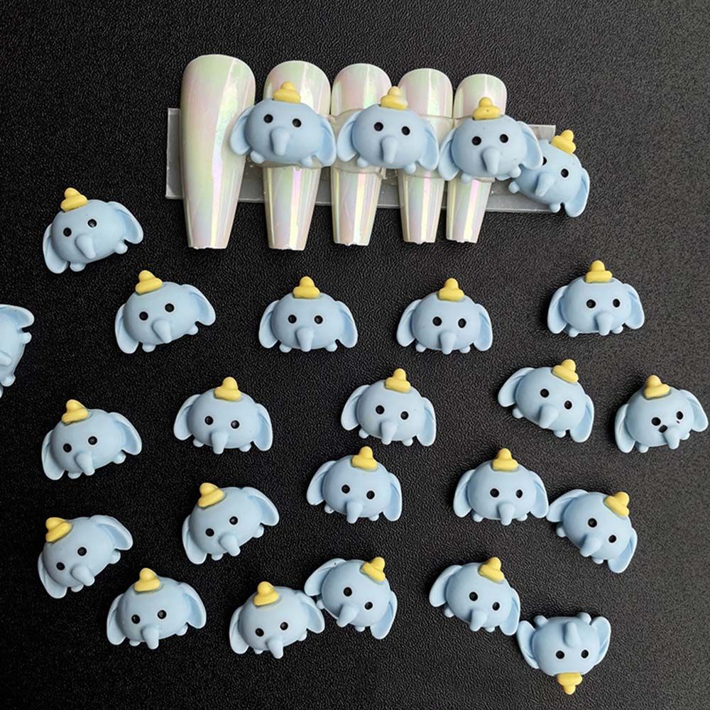 [Hàng mới về] Phụ kiện trang trí móng tay hình thỏ/ gấu/ hoa/ động vật mini 3d bằng nhựa resin