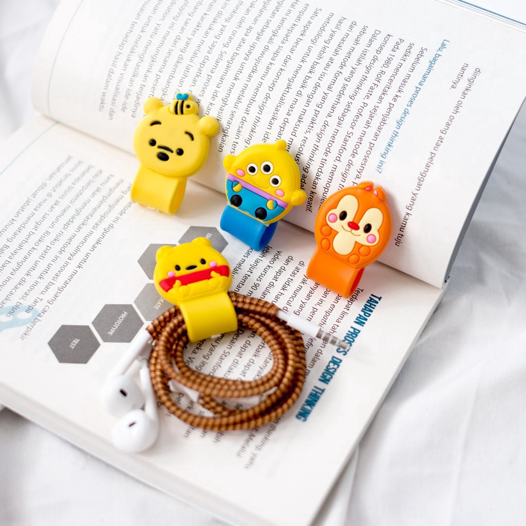 Phụ Kiện Bảo Vệ Dây Cáp Tai Nghe Hình Nhân Vật Disney