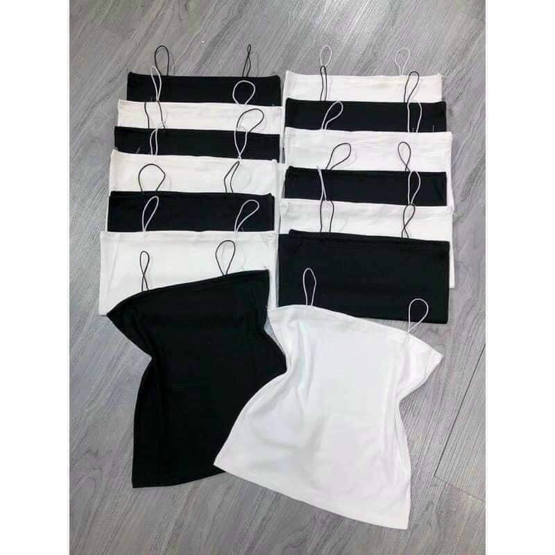 Áo quây ngực thun trơn, croptop nữ dáng ôm, màu trơn không dây
