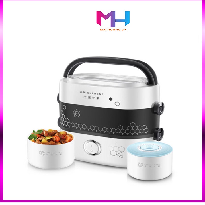 Hộp đựng cơm văn phòng cắm điện 4 ngăn lõi sứ cao cấp