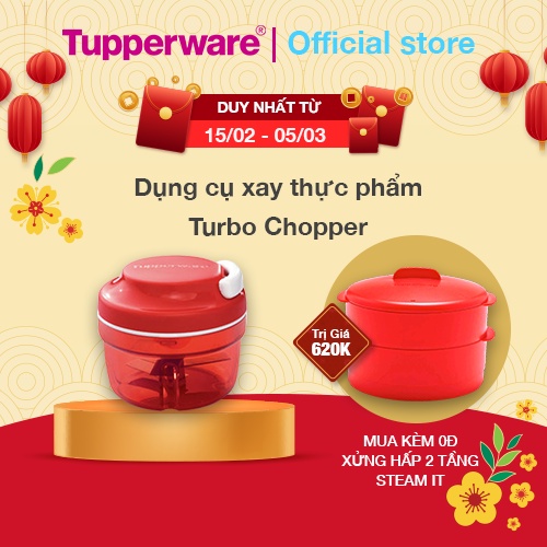 Dụng cụ xay thực phẩm Tupperware Turbo Chopper - Đỏ