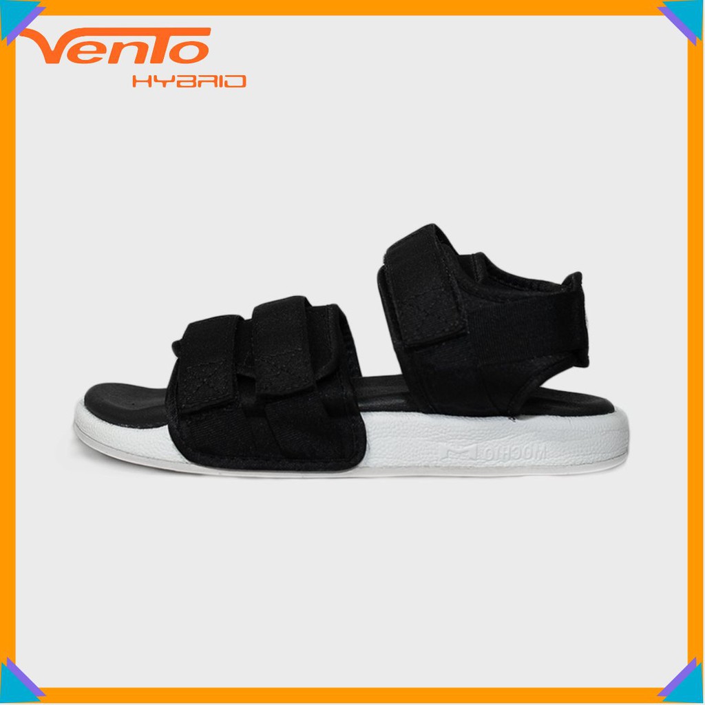 Giày Sandal Vento Nam Nữ - NV 1019 quai vải màu đen