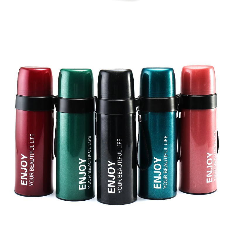 Bình giữ nhiệt vỏ nhựa ruột thủy tinh 500ml siêu đẹp 2019