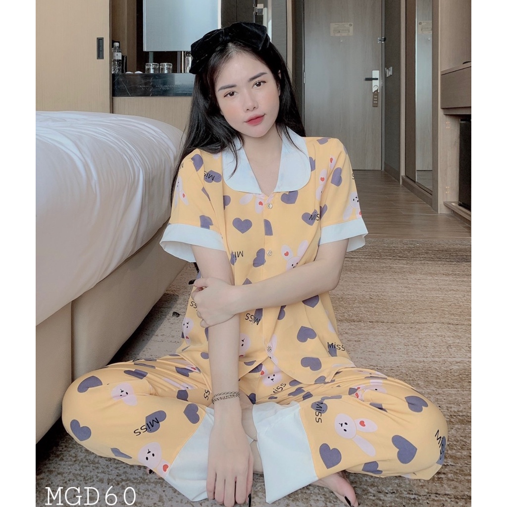 Pijama đồ bộ ngủ quần áo mặc nhà nữ lụa mango cao cấp Lucy Store