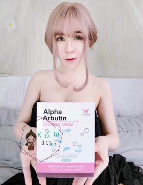 Set Bộ Dưỡng Trắng Da ALPHA ARBUTIN Collagen Cream Dành Cho Da Mặt - Thái Lan