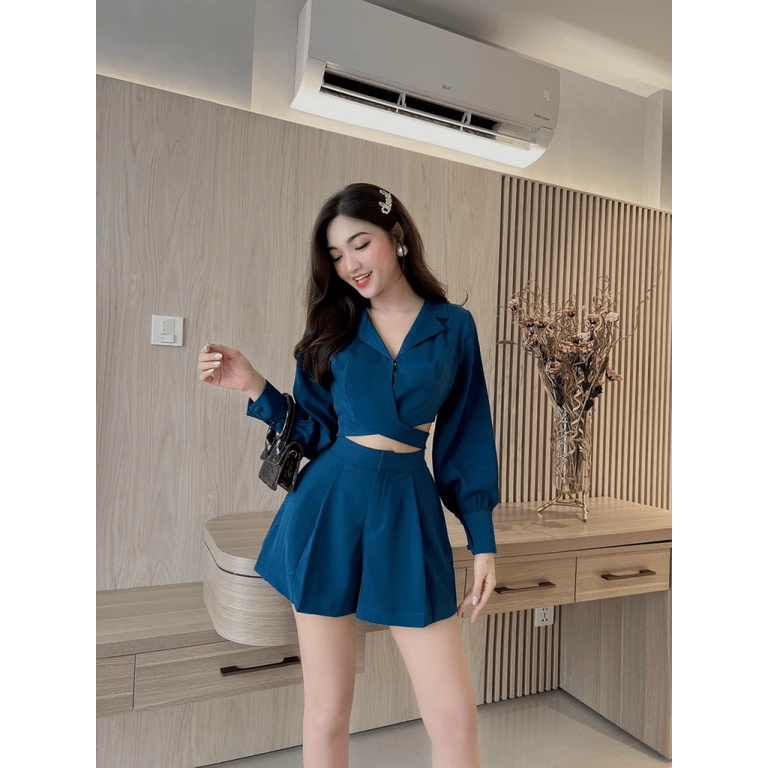 (MẪU MỚI) MẪU HOT SÉT VEST NỮ CẮT XẺ KHOE EO CON KIẾN CỰC XINH SANG CHẢNH DX HHP FASHION