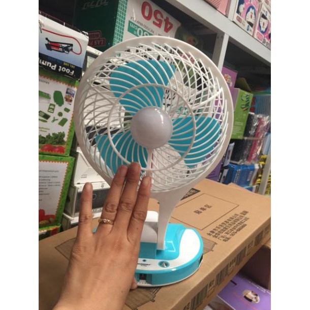 [Xả Kho] Quạt tích điện có đèn LED MINI FAN M-5580