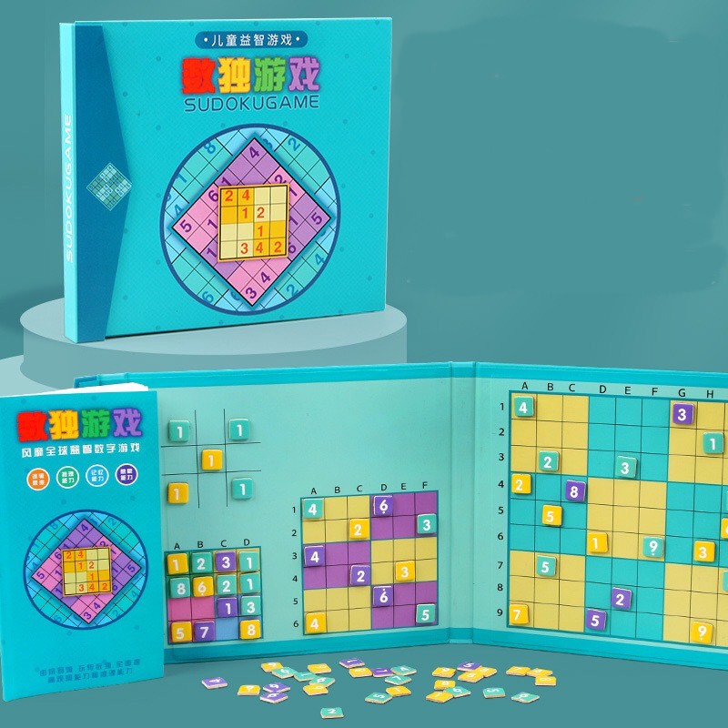 Trò chơi sudoku giáo dục sớm cho trẻ em, cờ vua và đồ chơi trò chơi bảng ô vuông 9 hình