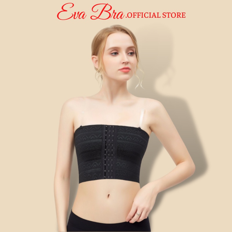 Áo nịt ngực tomboy Eva Bra thun dệt bảng to 20cm không viền ông ngực thoải mái - 8282