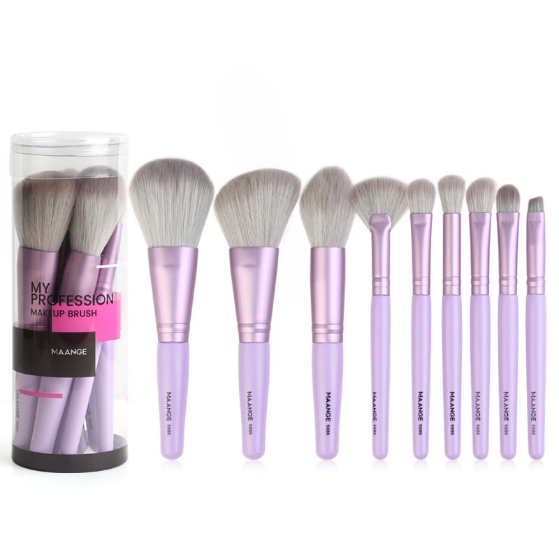 Bộ cọ trang điểm mềm mại chuyên nghiệp MAGEFY 9 gói + 5 miếng bọt biển