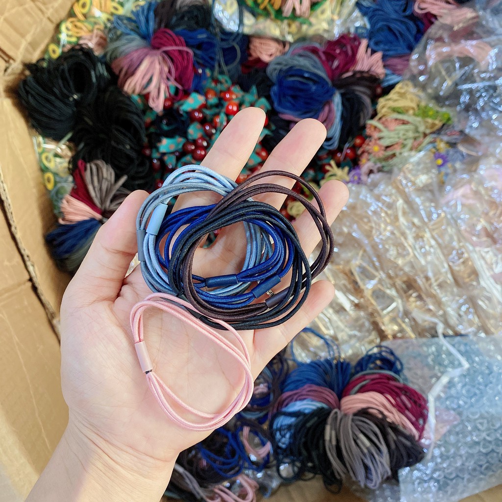 [Mã FAMARAL1 giảm 10K đơn 50K]Combo 10 dây chun buộc tóc nữ nhiều Màu Kiểu 3 sợi