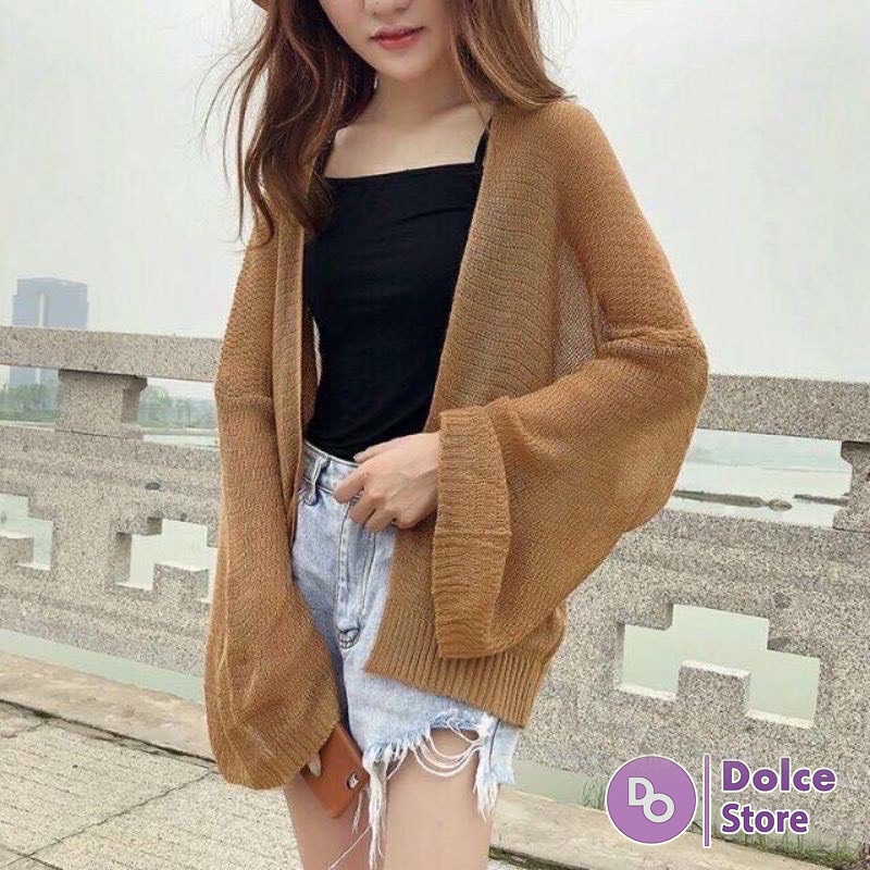 [Mã SKAMFSW175 giảm 10K đơn 50K] Áo khoác cadigan len mỏng nữ phong cách Ulzzang phù hợp đi Đà Lạt, dạo biển DOLCE