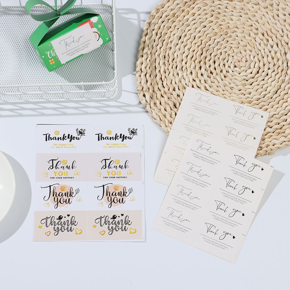 Set 80 Miếng Dán Chữ Thank You Dùng Trang Trí Gói Quà Diy