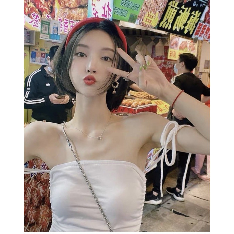 CAMIE DRESS - ĐẦM TRẮNG XOÈ CỘT NƠ VAI