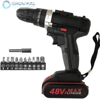 Electric Hammer Drill Set Kit Charger Bits Battery Driling Slotting Cutting Crafts 48V Orbital Cordless Rotary