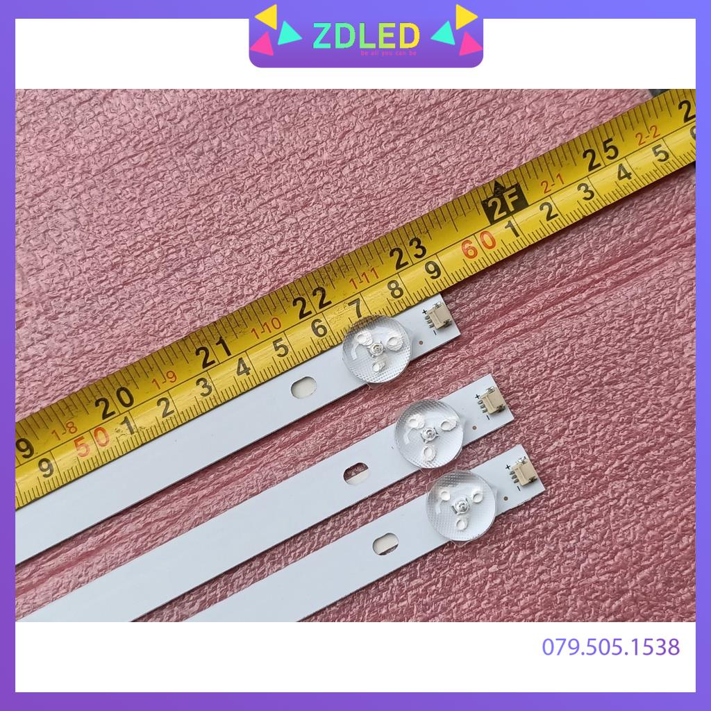 THANH LED TIVI  ASANZO 32S500 32T500 MX315D06-ZC21FG-02. HÀNG MỚI 100%, THANH 3 THANH, MỖI THANH 6 BÓNG 3V, DÀI 59,2cm