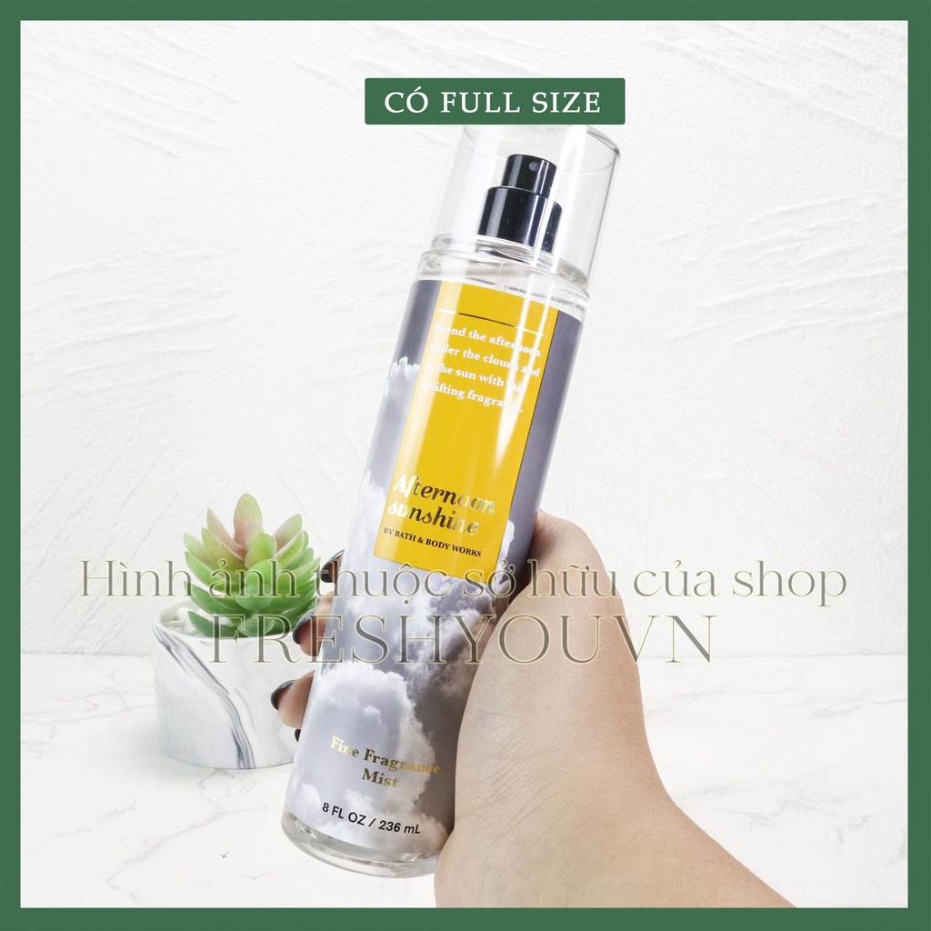 Afternoon Sunshine - Xịt thơm toàn thân body mist khác Bath & Body Works - fresh you