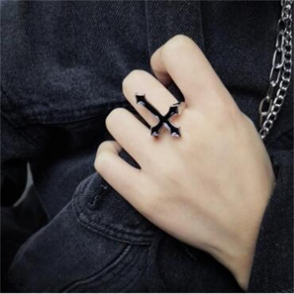 Nhẫn Hở Hình Chữ Thập Phong Cách Vintage Đơn Giản Thời Trang|Dây Chuyền Phong Cách Gothic Cho Nam Và Nữ
