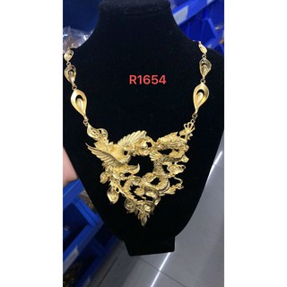 Dây Chuyền Cưới Màu 24k Chạm Hoa Mai - Thiết Kế Chuẩn - Trang Sức Cưới - Bền Màu - Không Dị ứng - Mẫu 2