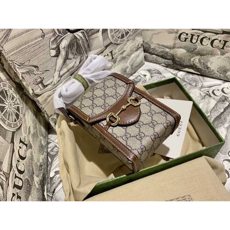 Túi Gucci Horsebit 1955 Mini Bog Size 11,5x17x4cm Fullbox Túi Vải Ảnh Thật Tự Chụp