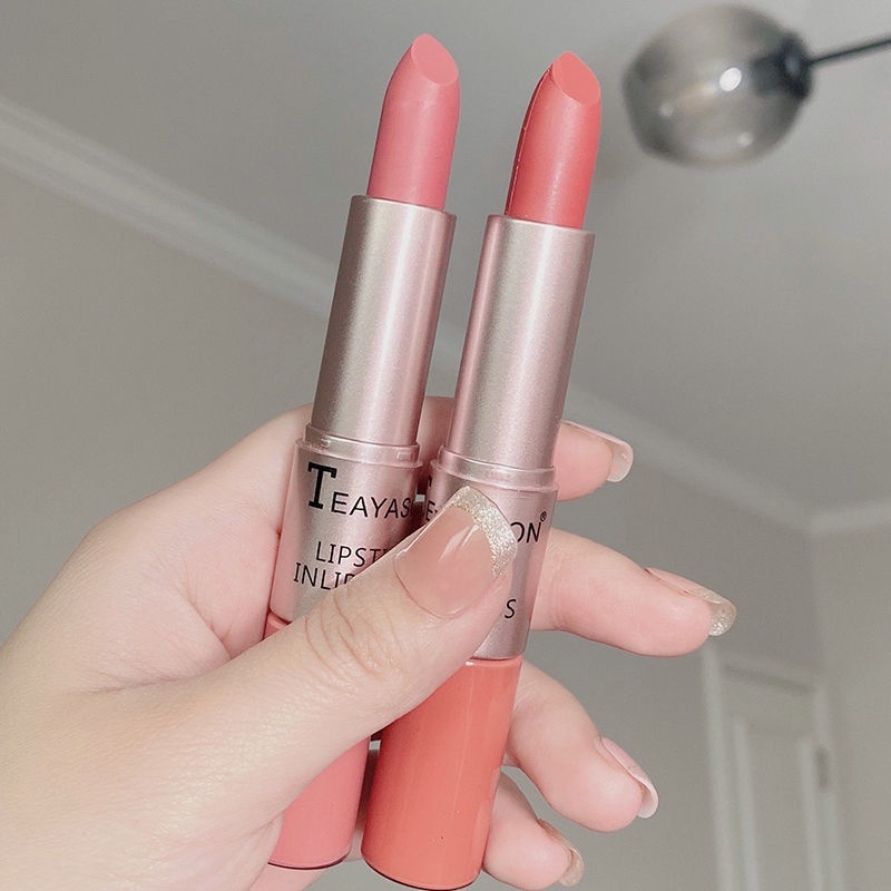 Thỏi son kem hai đầu có son dưỡng không làm khô môi 12 màu tùy chọn