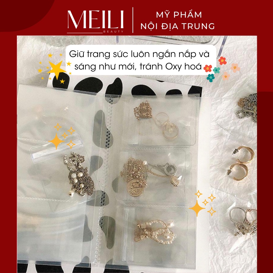Sổ đựng trang sức, phụ kiện / lưu trữ ảnh thẻ thần tượng trong suốt nhỏ gọn tiện lợi dễ dàng mang theo
