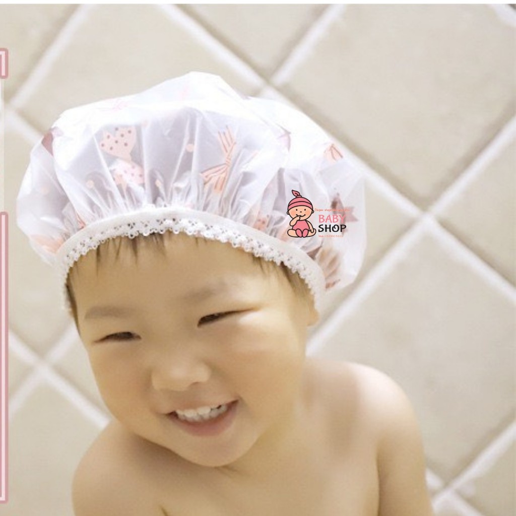 Mũ chụp tóc khi tắm cho bé từ 1 đến 15 tuổi nhiều hình đáng yêu