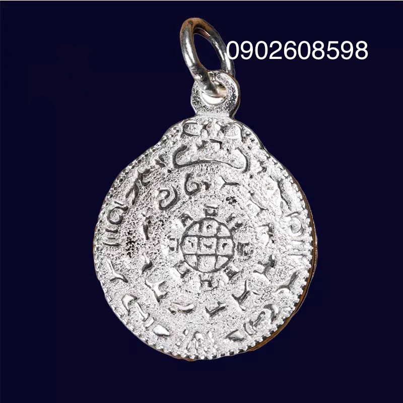 Mặt Cửu cung bát quái Bạc 925 phong cách Tây Tạng làm đồ handmade dây vòng thủ công