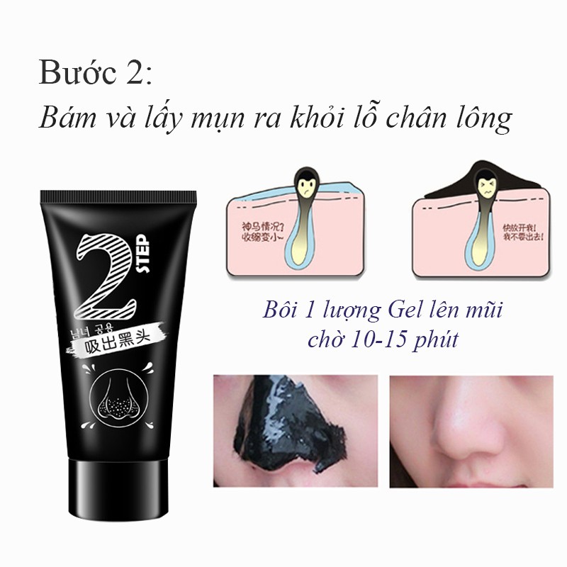 Gel lột mụn đầu đen than tre hút mụn cám kèm tinh chất đẩy mụn thu nhỏ lỗ chân lông 3 trong 1