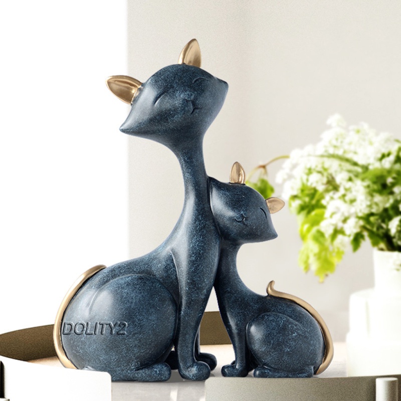 Cat Figurine Home Decor Crafts Modern Statue Desktop Birthday Gift